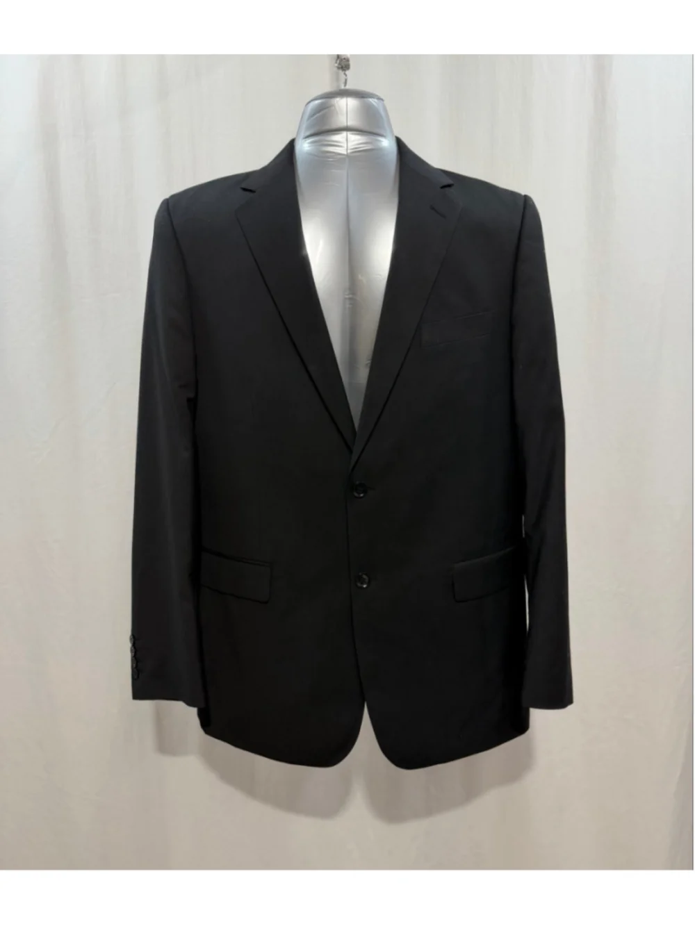 Men's Italian made Black Wool Suit Jacket Size 44R
